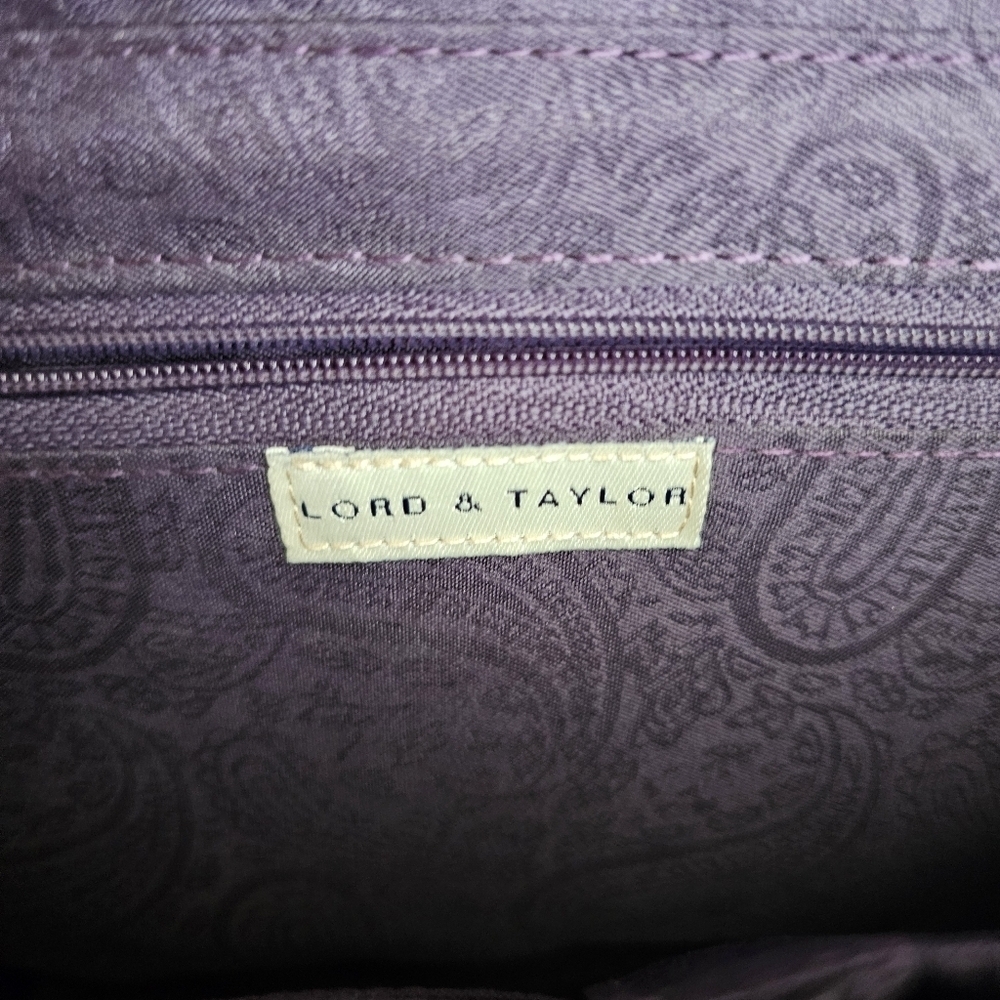 LORD & TAYLOR vintage purple shoulder bag - Picture 6 of 8